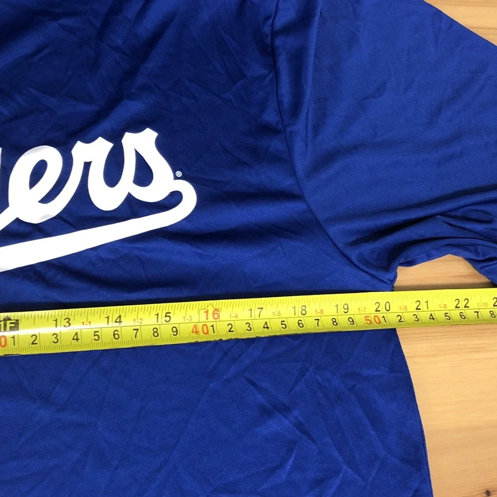 Nike MLB Los Angeles Dodgers Pullover #9 Baseball Jersey Men's Sz M Blue White